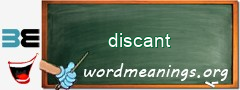 WordMeaning blackboard for discant